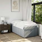 Giroletto a Molle con Materasso Grigio Chiaro100x200 cm Tessuto