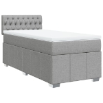 Giroletto a Molle con Materasso Grigio Chiaro100x200 cm Tessuto