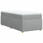 Giroletto a Molle con Materasso Grigio Chiaro100x200 cm Tessuto