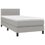 Giroletto a Molle con Materasso Grigio Chiaro100x200 cm Tessuto