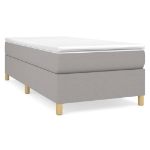 Giroletto a Molle con Materasso Grigio Chiaro100x200 cm Tessuto