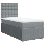 Giroletto a Molle con Materasso Grigio Chiaro100x200 cm Tessuto