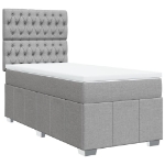 Giroletto a Molle con Materasso Grigio Chiaro100x200 cm Tessuto