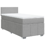 Giroletto a Molle con Materasso Grigio Chiaro100x200 cm Tessuto