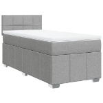 Giroletto a Molle con Materasso Grigio Chiaro100x200 cm Tessuto
