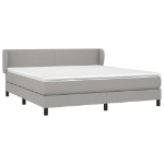 Giroletto a Molle con Materasso Grigio Chiaro160x200 cm Tessuto