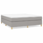 Giroletto a Molle con Materasso Grigio Chiaro160x200 cm Tessuto
