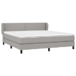Giroletto a Molle con Materasso Grigio Chiaro160x200 cm Tessuto