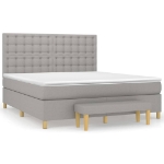 Giroletto a Molle con Materasso Grigio Chiaro160x200 cm Tessuto