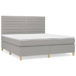 Giroletto a Molle con Materasso Grigio Chiaro160x200 cm Tessuto