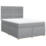 Giroletto a Molle con Materasso Grigio Chiaro160x200 cm Tessuto
