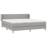 Giroletto a Molle con Materasso Grigio Chiaro160x200 cm Tessuto