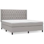 Giroletto a Molle con Materasso Grigio Chiaro160x200 cm Tessuto