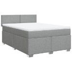 Giroletto a Molle con Materasso Grigio Chiaro160x200 cm Tessuto