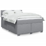Giroletto a Molle con Materasso Grigio Chiaro160x200 cm Tessuto