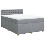 Giroletto a Molle con Materasso Grigio Chiaro160x200 cm Tessuto