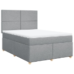 Giroletto a Molle con Materasso Grigio Chiaro160x200 cm Tessuto