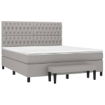 Giroletto a Molle con Materasso Grigio Chiaro180x200 cm Tessuto