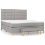 Giroletto a Molle con Materasso Grigio Chiaro180x200 cm Tessuto