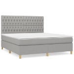 Giroletto a Molle con Materasso Grigio Chiaro180x200 cm Tessuto