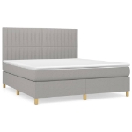 Giroletto a Molle con Materasso Grigio Chiaro180x200 cm Tessuto