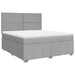 Giroletto a Molle con Materasso Grigio Chiaro180x200 cm Tessuto