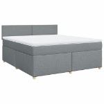 Giroletto a Molle con Materasso Grigio Chiaro180x200 cm Tessuto