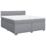 Giroletto a Molle con Materasso Grigio Chiaro180x200 cm Tessuto