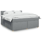 Giroletto a Molle con Materasso Grigio Chiaro180x200 cm Tessuto