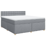 Giroletto a Molle con Materasso Grigio Chiaro180x200 cm Tessuto