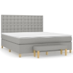 Giroletto a Molle con Materasso Grigio Chiaro180x200 cm Tessuto