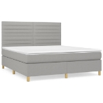 Giroletto a Molle con Materasso Grigio Chiaro180x200 cm Tessuto