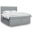 Giroletto a Molle con Materasso Grigio Chiaro180x200 cm Tessuto