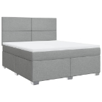 Giroletto a Molle con Materasso Grigio Chiaro180x200 cm Tessuto