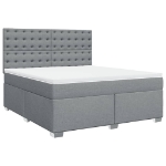 Giroletto a Molle con Materasso Grigio Chiaro180x200 cm Tessuto
