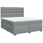 Giroletto a Molle con Materasso Grigio Chiaro180x200 cm Tessuto