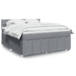 Giroletto a Molle con Materasso Grigio Chiaro180x200 cm Tessuto