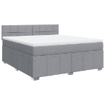 Giroletto a Molle con Materasso Grigio Chiaro180x200 cm Tessuto
