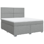 Giroletto a Molle con Materasso Grigio Chiaro180x200 cm Tessuto