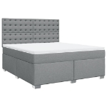 Giroletto a Molle con Materasso Grigio Chiaro180x200 cm Tessuto
