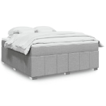 Giroletto a Molle con Materasso Grigio Chiaro180x200 cm Tessuto