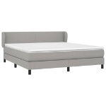 Giroletto a Molle con Materasso Grigio Chiaro180x200 cm Tessuto