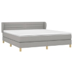 Giroletto a Molle con Materasso Grigio Chiaro180x200 cm Tessuto
