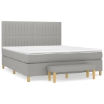 Giroletto a Molle con Materasso Grigio Chiaro180x200 cm Tessuto