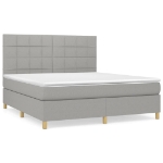 Giroletto a Molle con Materasso Grigio Chiaro180x200 cm Tessuto