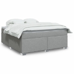 Giroletto a Molle con Materasso Grigio Chiaro180x200 cm Tessuto