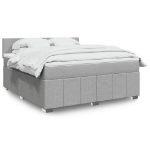 Giroletto a Molle con Materasso Grigio Chiaro180x200 cm Tessuto