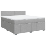 Giroletto a Molle con Materasso Grigio Chiaro180x200 cm Tessuto