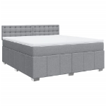 Giroletto a Molle con Materasso Grigio Chiaro180x200 cm Tessuto