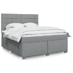 Giroletto a Molle con Materasso Grigio Chiaro180x200 cm Tessuto